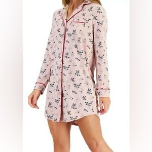 NWT Charter Club Intimates Holly Berry Sleep Night Shirt
